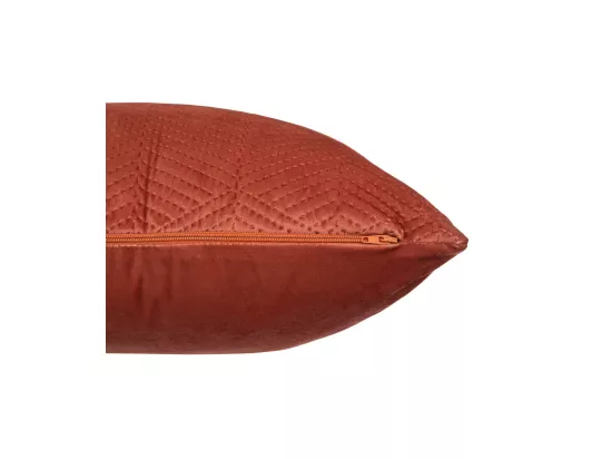 Coussin déhoussable Terracotta en Velours embossé 40 x 40 cm