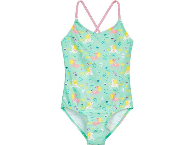 Playshoes Badeanzug UV-Schutz Einhorn Mint/Rosa Gr. 74-80 Mädchen Badekleid mit Einhorn-Motiv