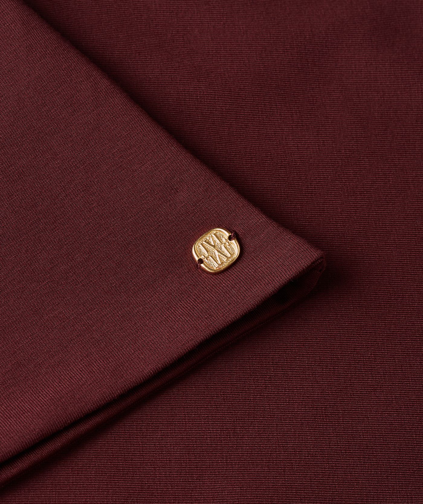 JV-PERCY slim fit top - burgundy