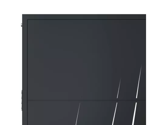 Portail de jardin anthracite 105x80 cm acier conception d'herbe
