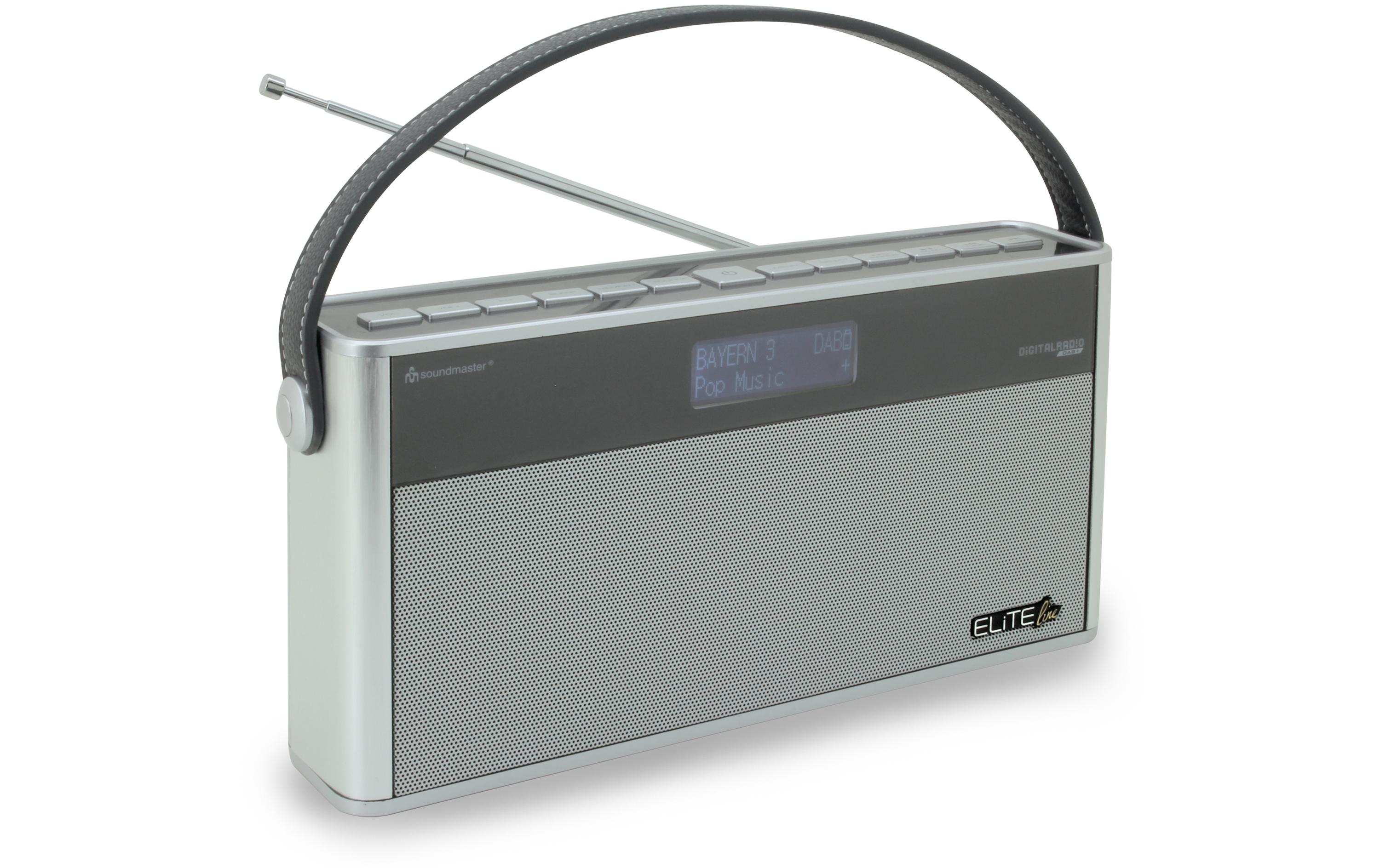 DAB+ Radio DAB750SI Silber<br>DAB+/UKW Digitalradio mit Bluetooth und eingebautem Akku