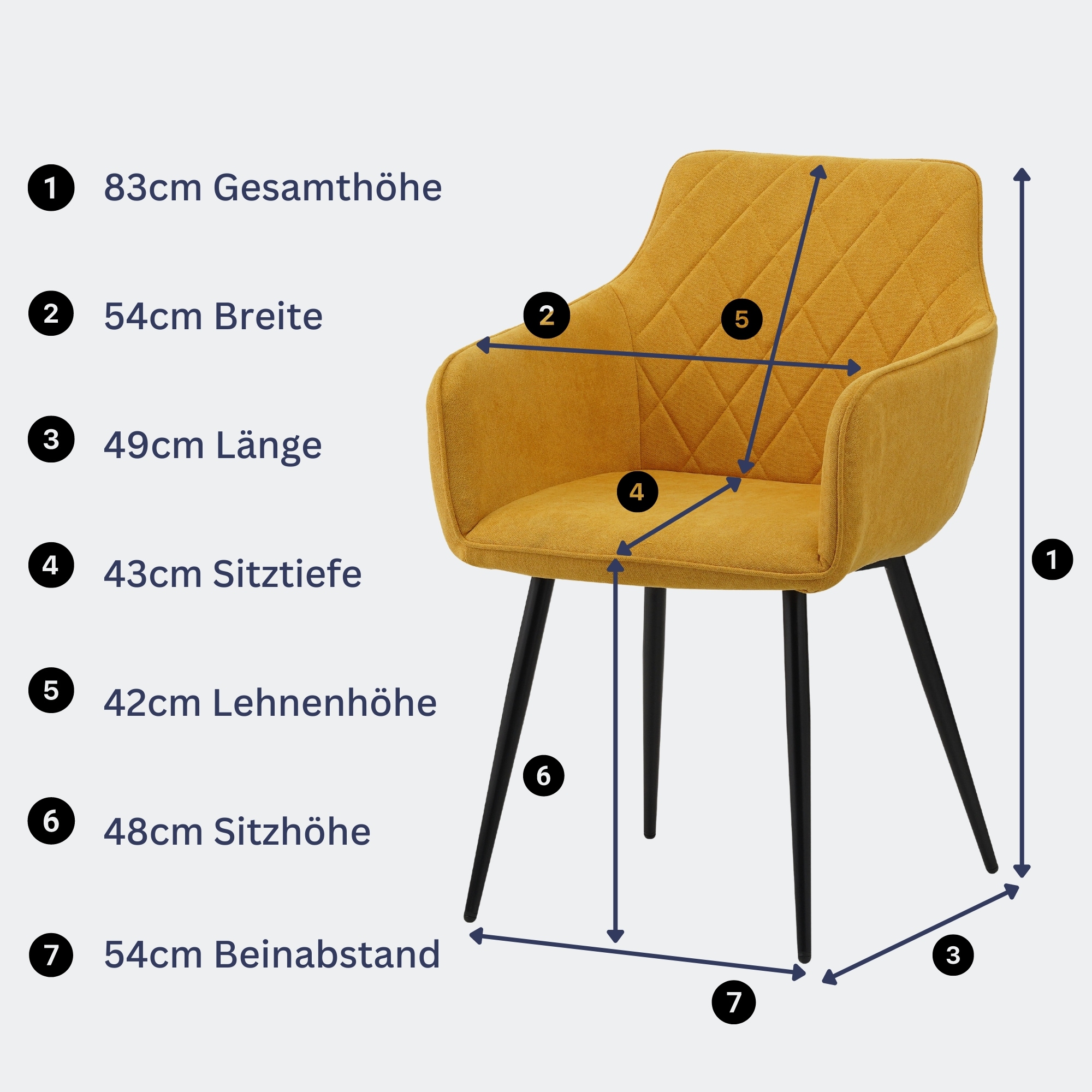 Albatros Esszimmerstuhl SILA, 2er Set, Beige