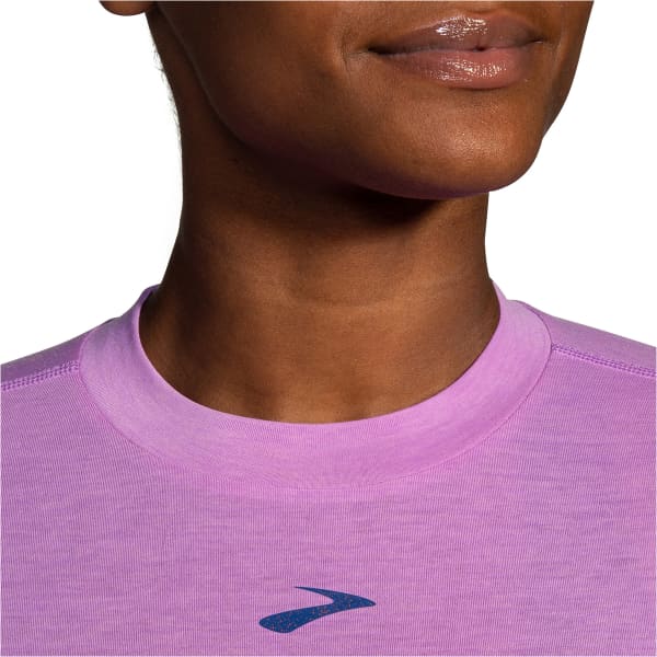 T-shirt trail BROOKS HIGH POINT SHORT SLEEVE W BRIGHT PURPLE