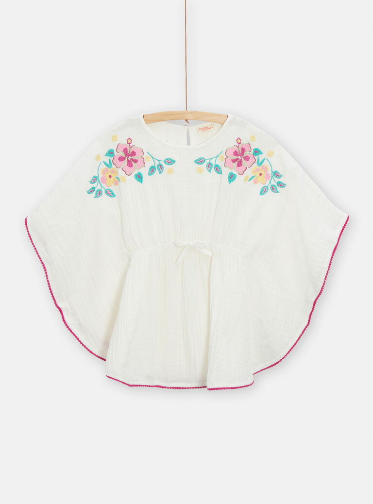 Cape de plage brodé pour fille