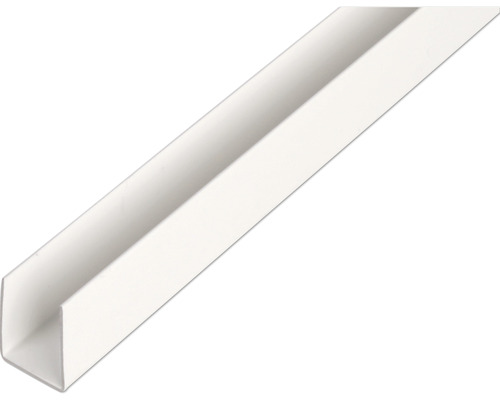U-profiel PVC wit 21x20x1 mm, 2 m