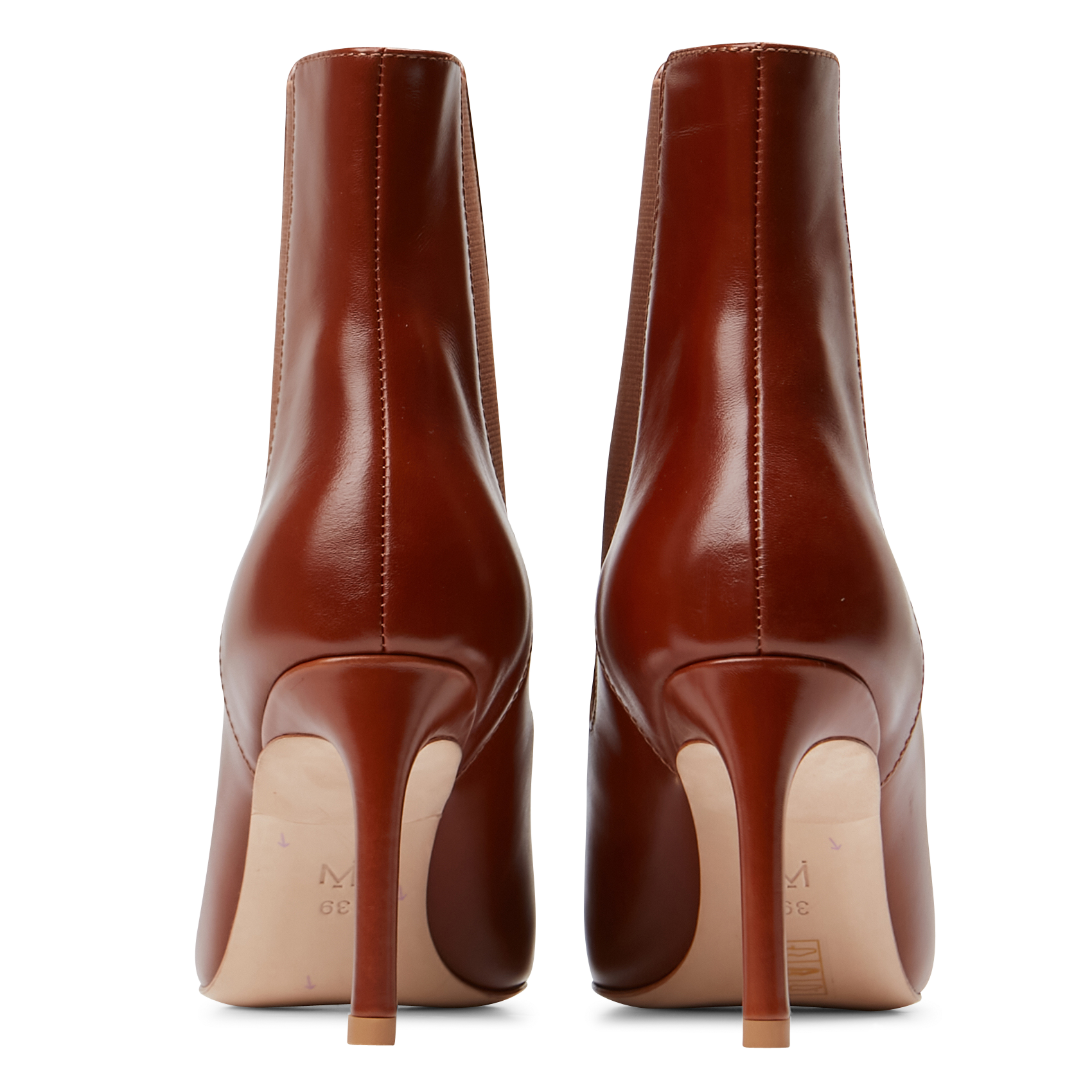 DORA - Bottines à talon en cuir | Marron