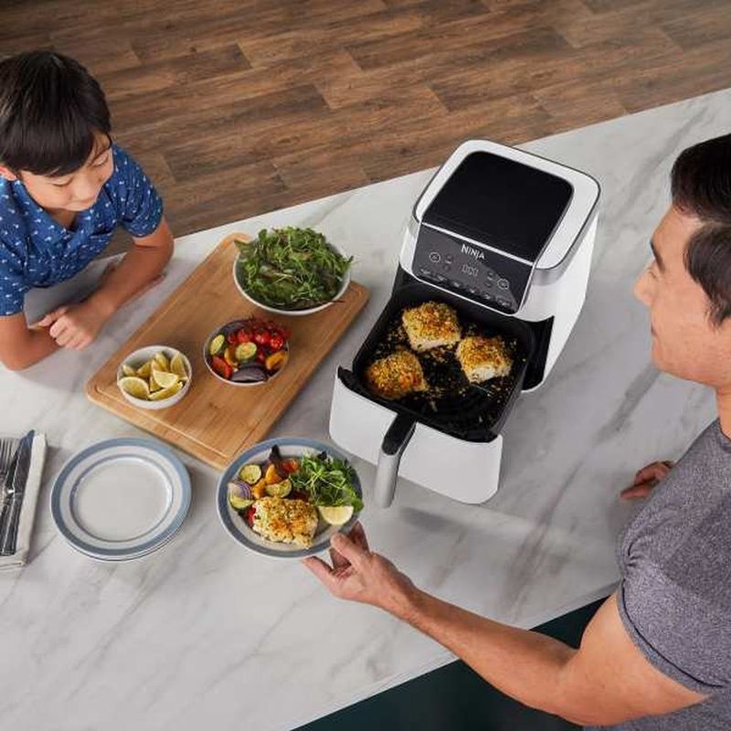 Ninja Airfryer Max Pro liter 6 Kookprogramma' in Hoogte Verstelbare Plaat 2024 Model AF1WH Wit