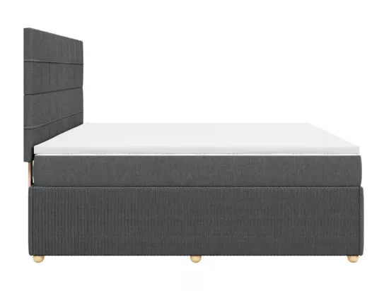 Sommier à lattes de lit avec matelas Gris foncé 180x200cm Tissu