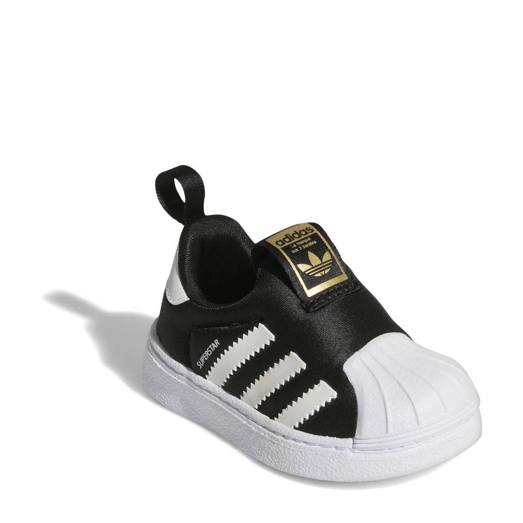 adidas Superstarinstap sneakers zwart/wit