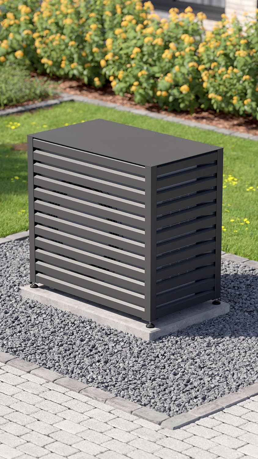 REXOenergy® Wärmepumpenverkleidung, Anthrazit - Rhombus Anthrazit (A)