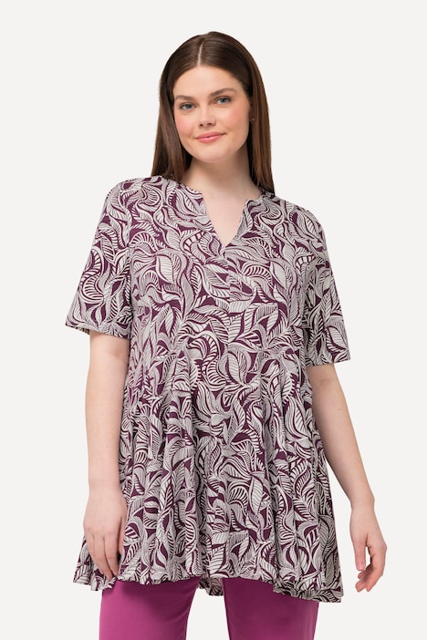 Longshirt, Tunika-Ausschnitt, Halbarm, Biobaumwolle