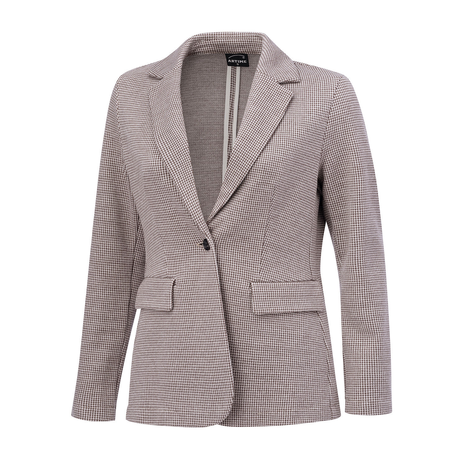 Damen Blazer mit Pepitamuster