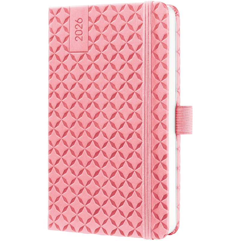 Jolie Agenda 2026 Flair, A6, 1 Woche / 2 Seiten, rose pink