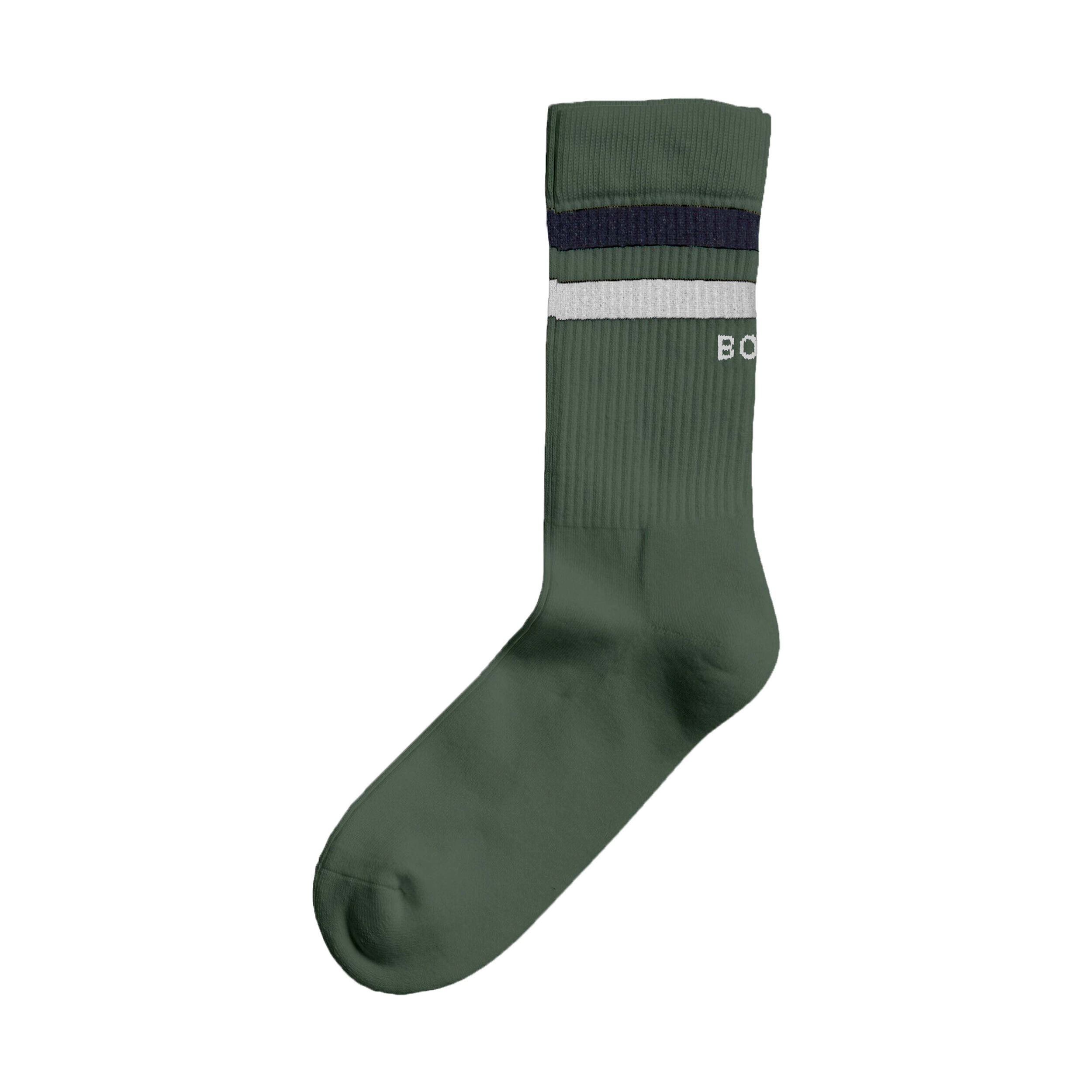 Björn Borg Double Stripe Ankle Crew Chaussettes De Sport Hommes - Bleu Foncé , Multicouleur