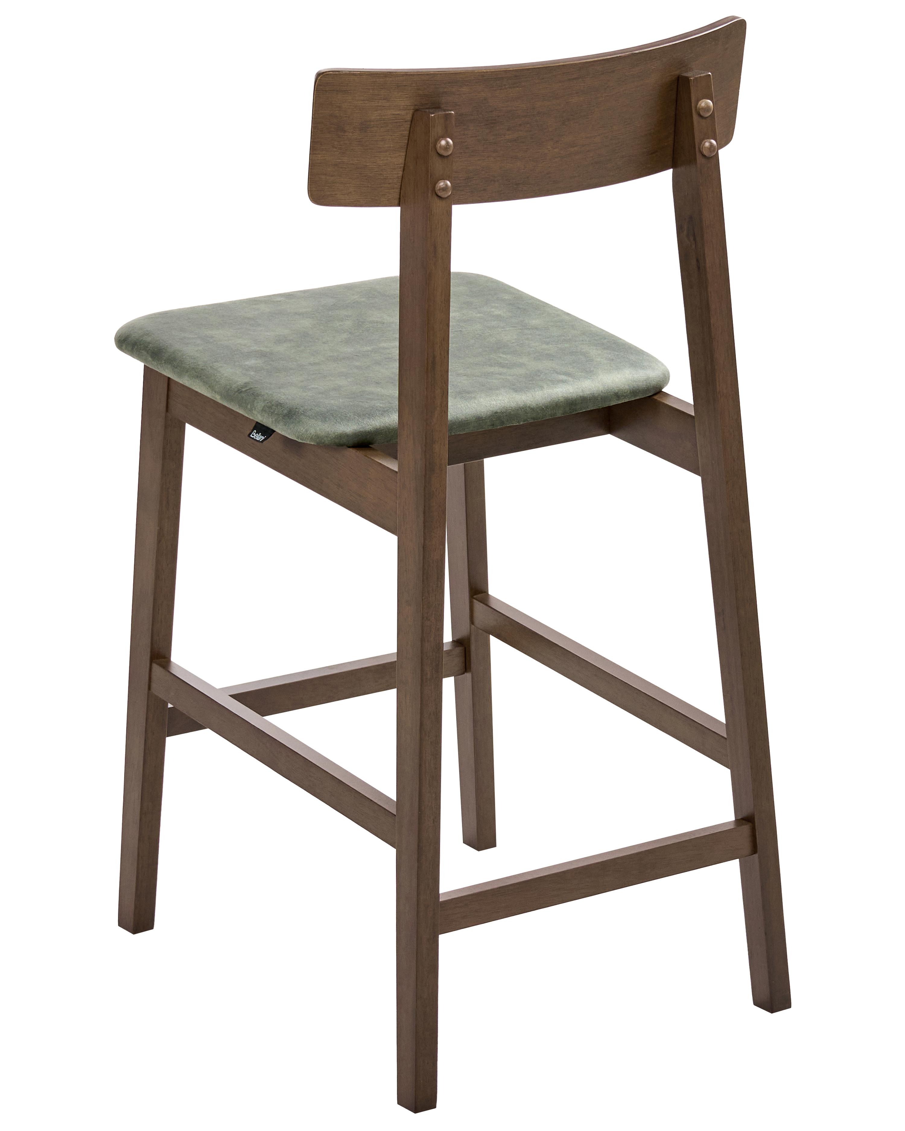 Set van 2 barstoelen ISANTI Hout Donkerbruin/groen