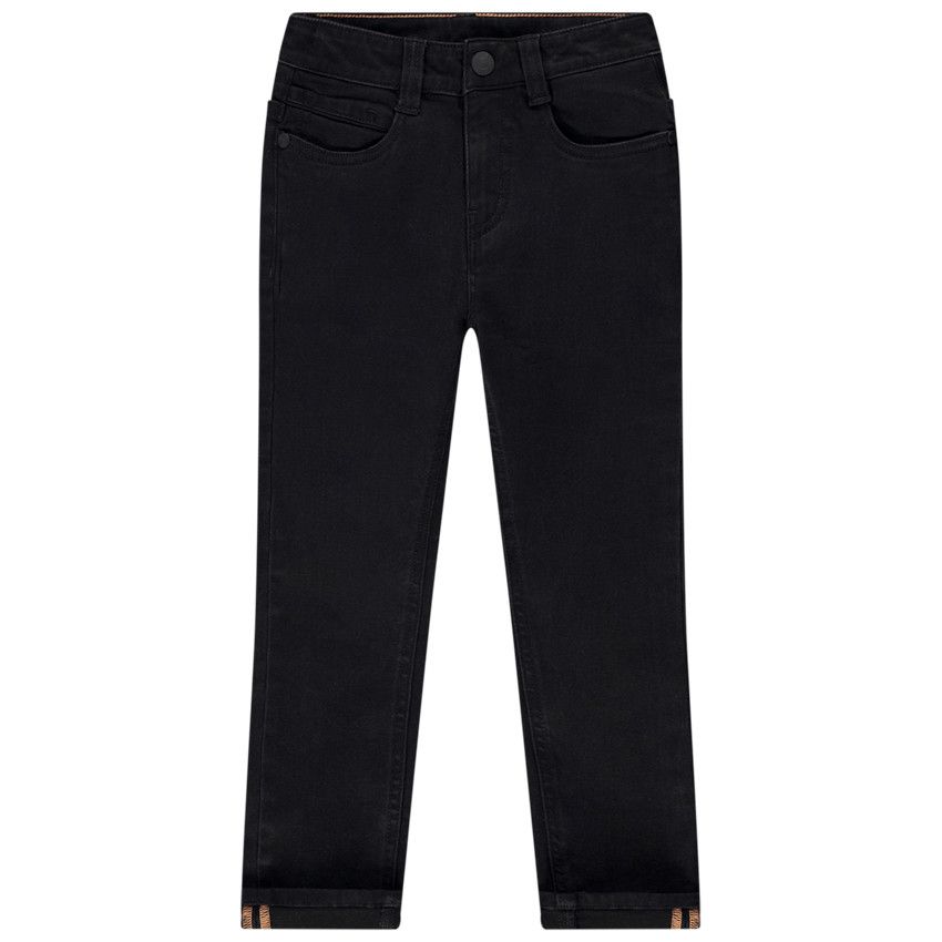 Jean slim uni pour garçon - Noir