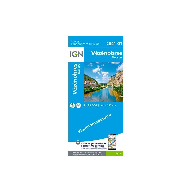 Vézénobres / Moussac - Carte topographique