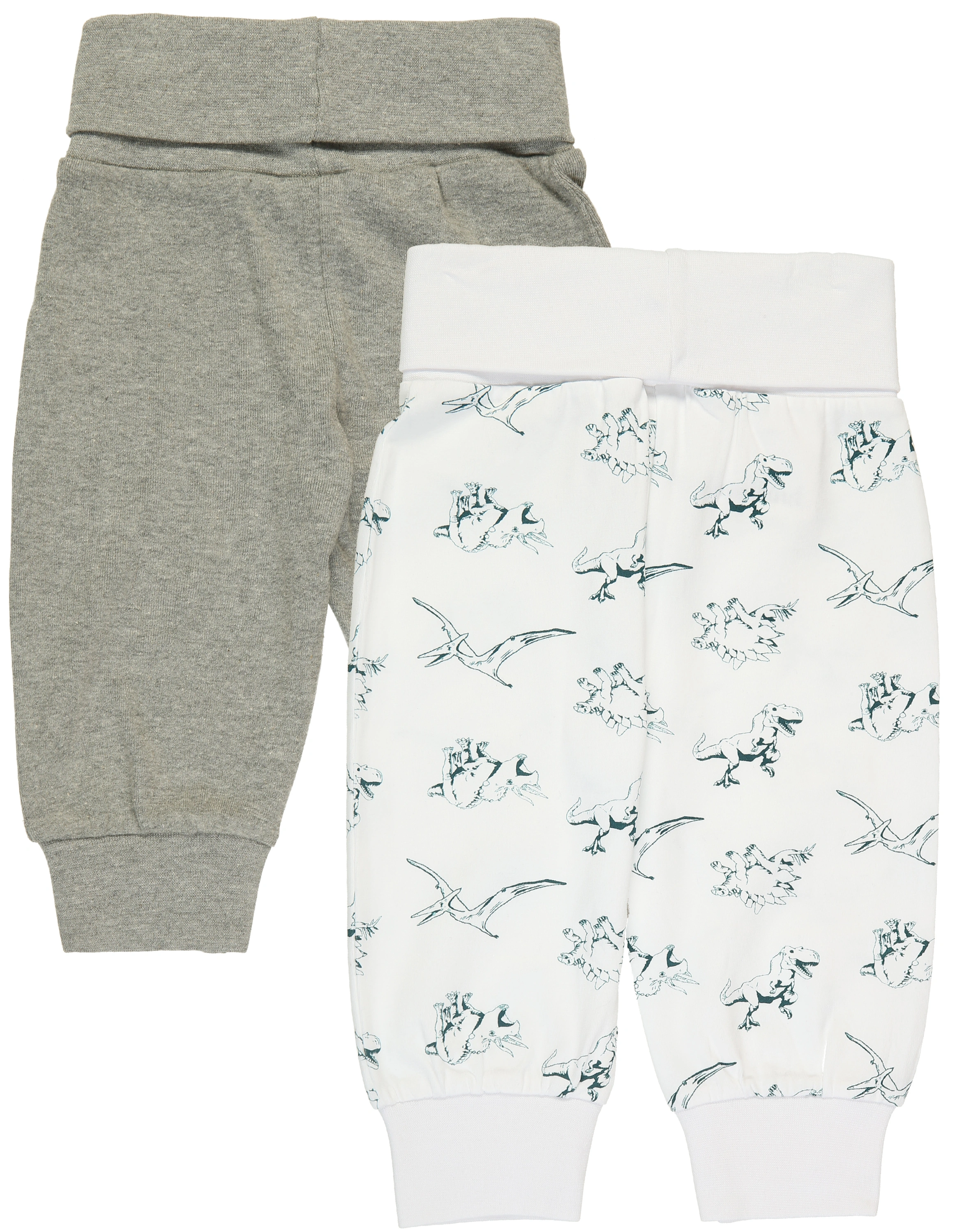 Schlupfhose EASY DINO 2er-Pack in weiß/grau