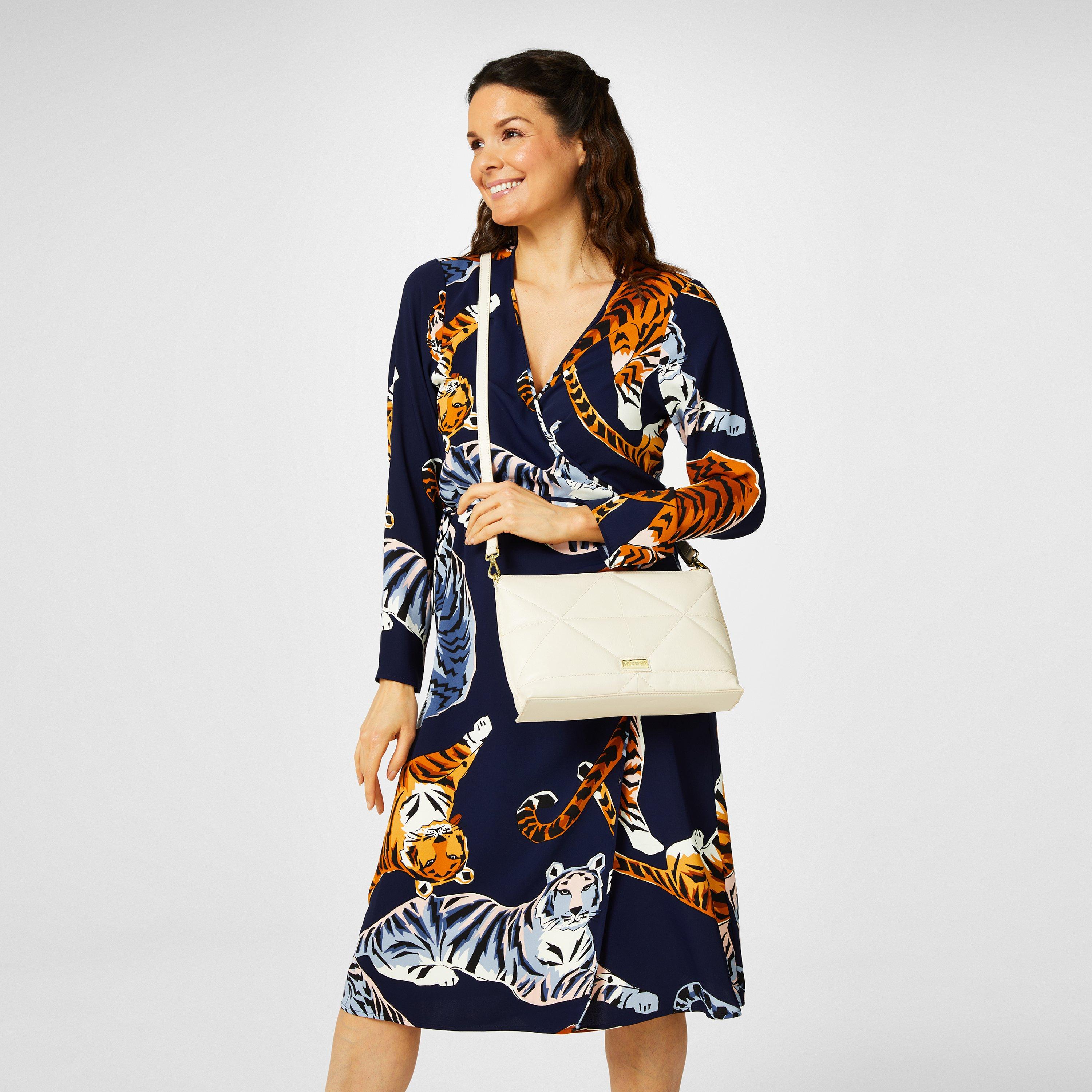 Biba Leather Quilted Crossbody Bag
