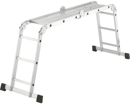 Hailo M60 knik-/universele ladder, aluminium, 4 x 3 sporten, werkhoogte 4,35 m