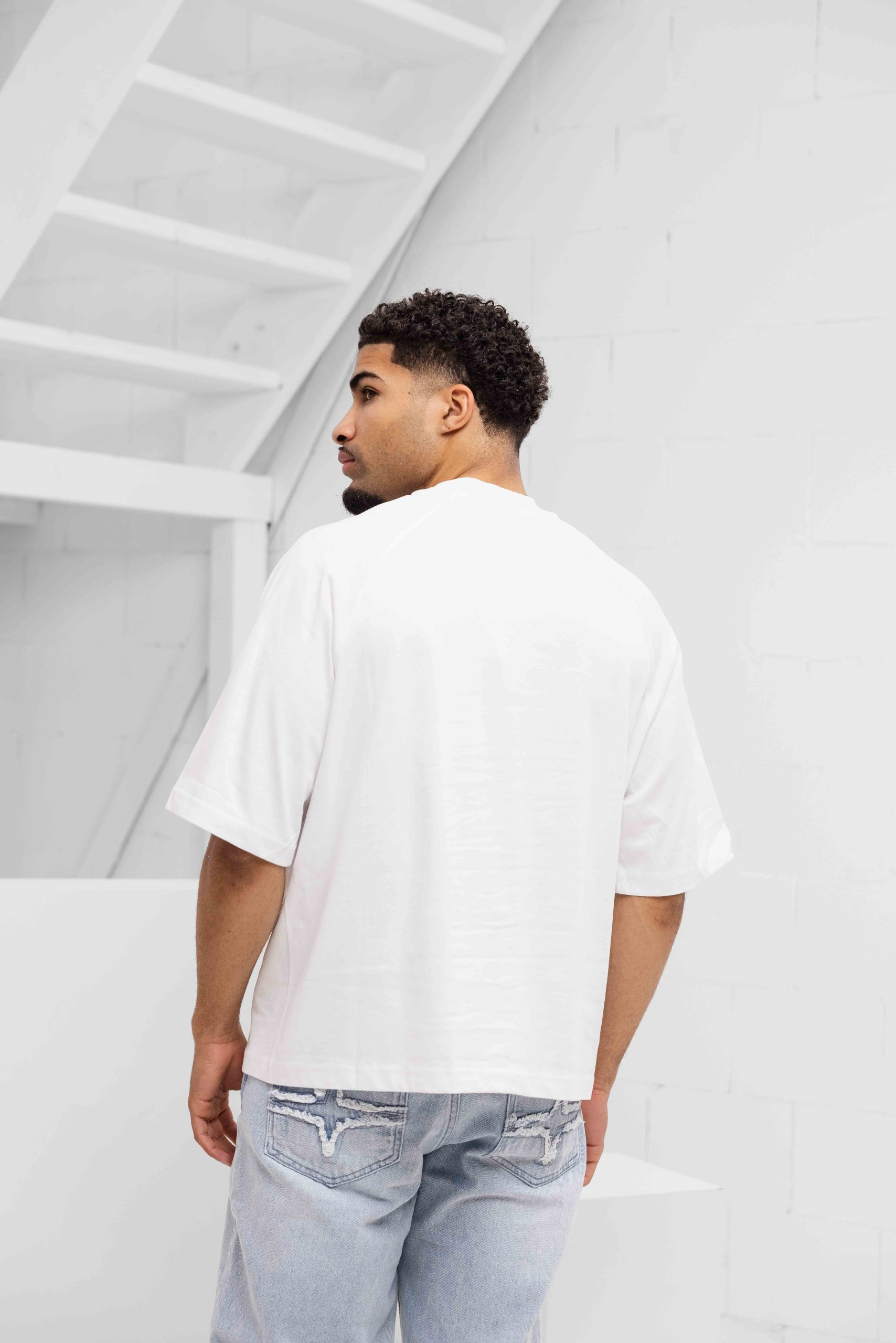 Off The Pitch Raglan Loose Fit T-shirt Heren Wit