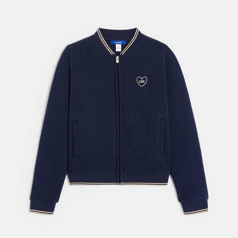 Sweat-shirt teddy molletonné bleu fille