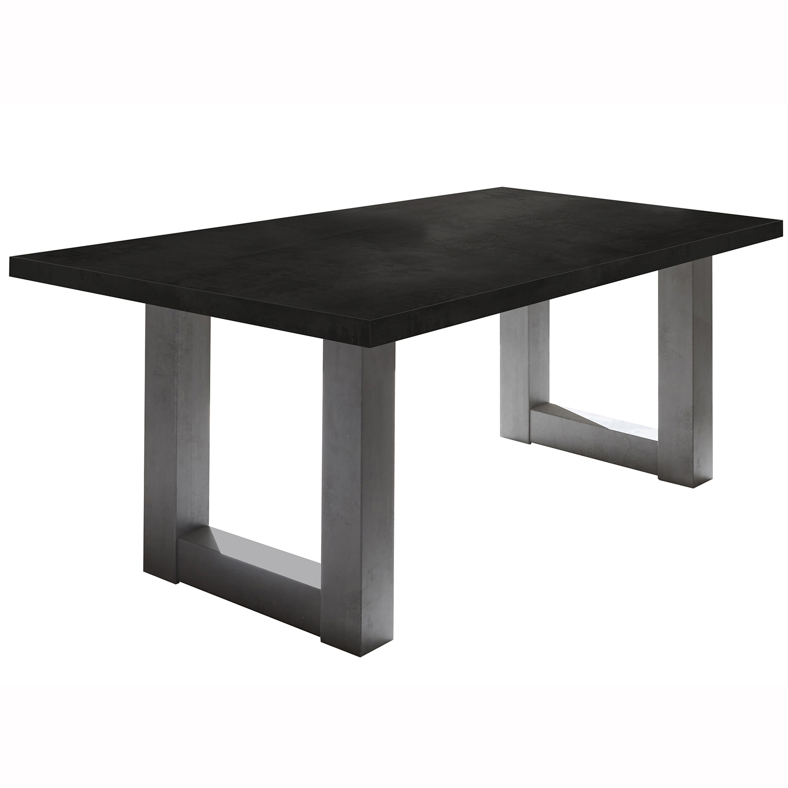 Esstisch - Schwarzstahloptik - 138 cm breit