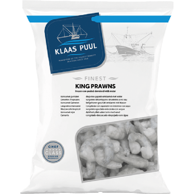 Klaas Puul Vannamei Gepelde Garnalen 21/25 750g