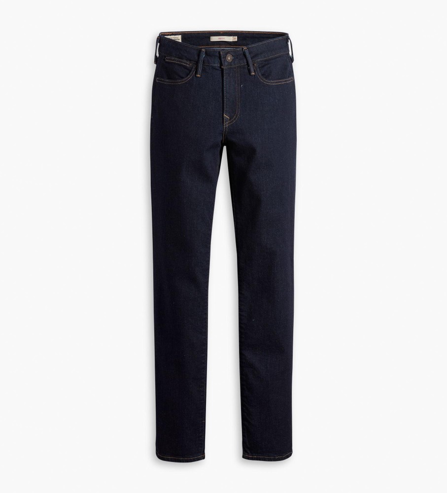 Calça jeans Levi's 712 Slim Welt Pocket, cor índigo escuro.