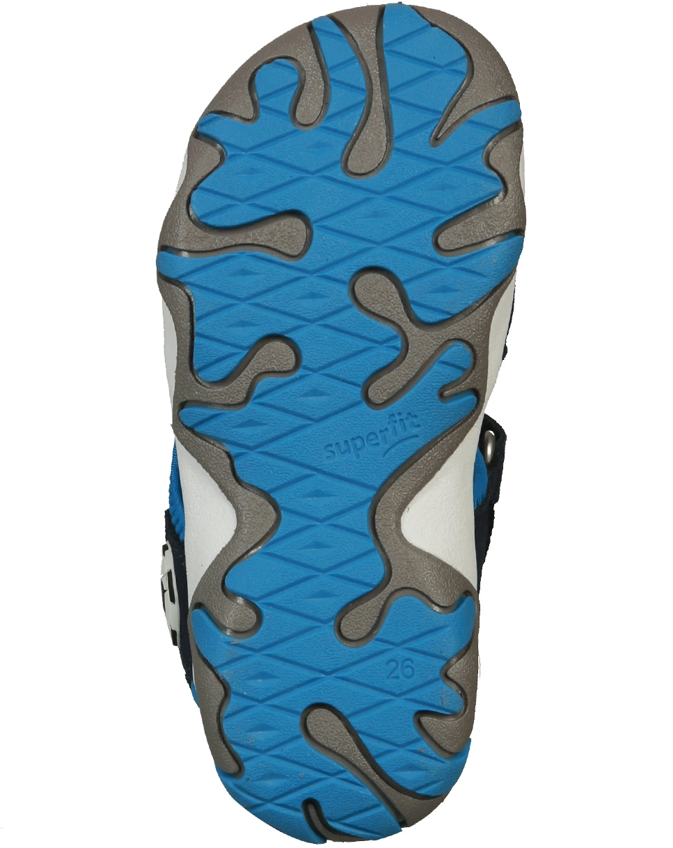 Leder-Klettsandalen MIKE 3.0 - FUßBALL in blau/türkis