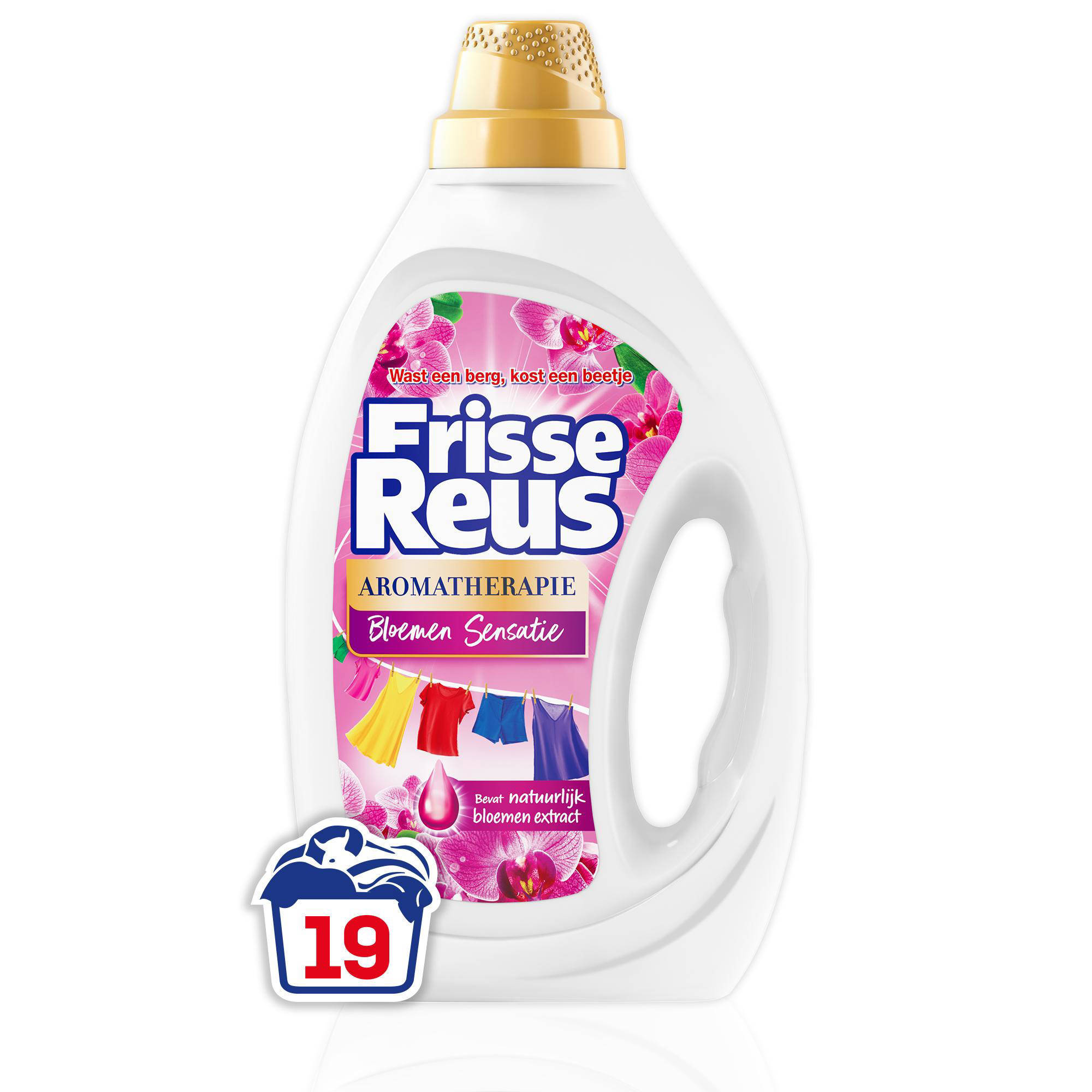 Witte-Reus Gel Orchidee - vloeibaar wasmiddel - Gekleurde Was - voordeelverpakking - 6 x 19 wasbeurten - 114 wasbeurten