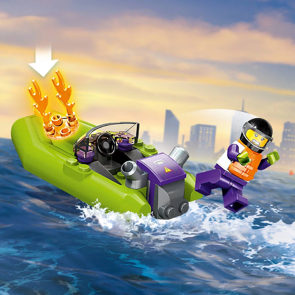 LEGO®CITY 60373 - LE BATEAU DE SAUVETAGE DES POMPIERS