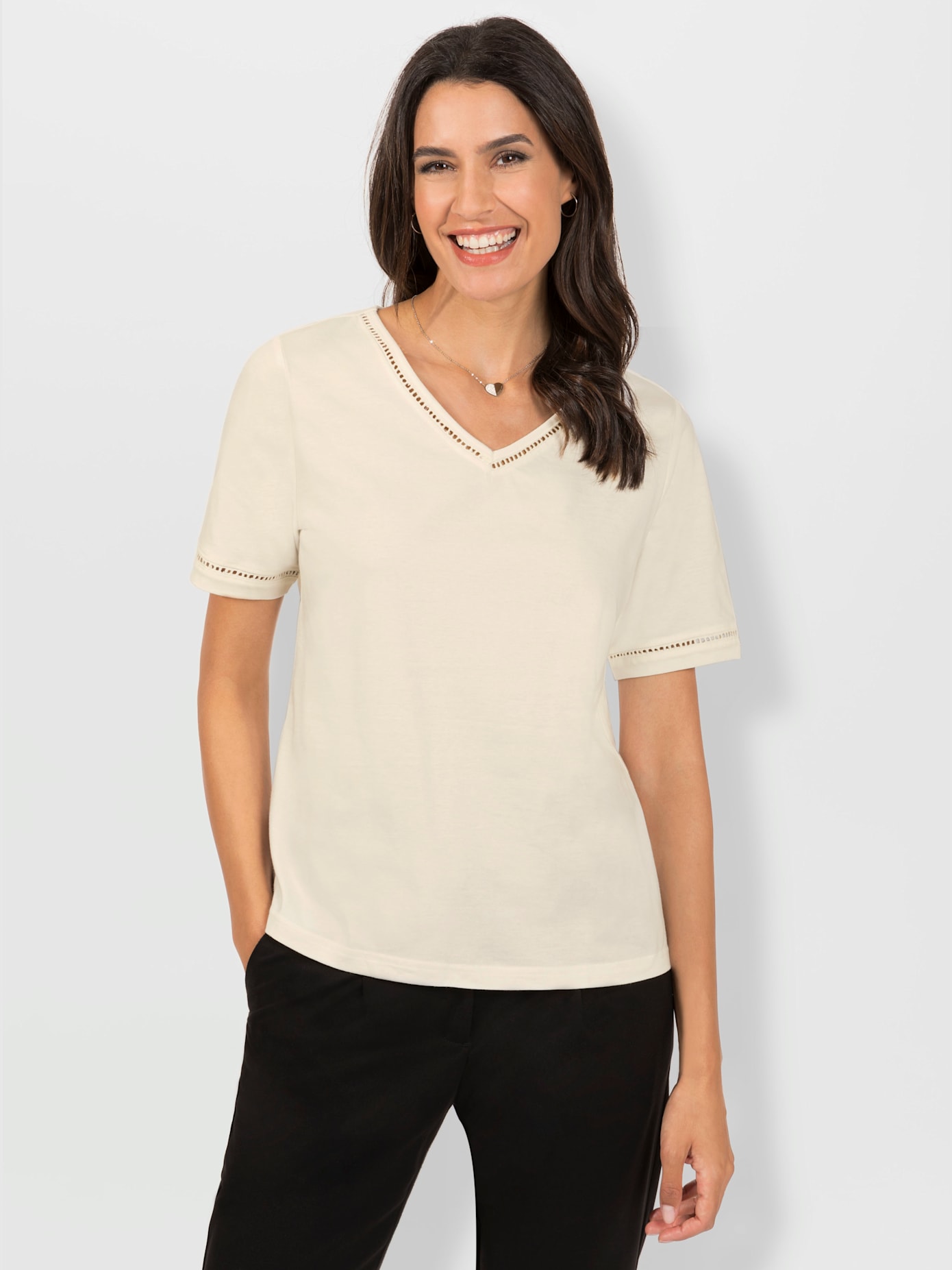 T-shirt avec dentelle