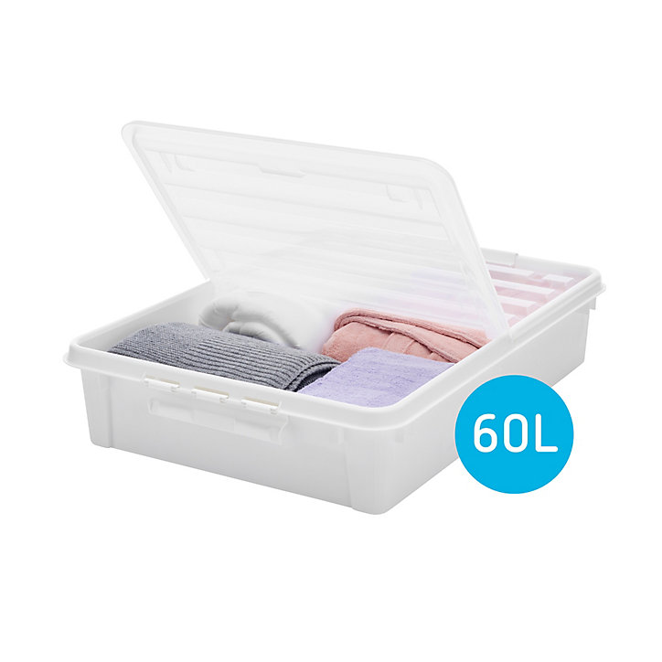 Boîte de rangement sous le lit SmartStore Bedroller Orthex transparent 60L