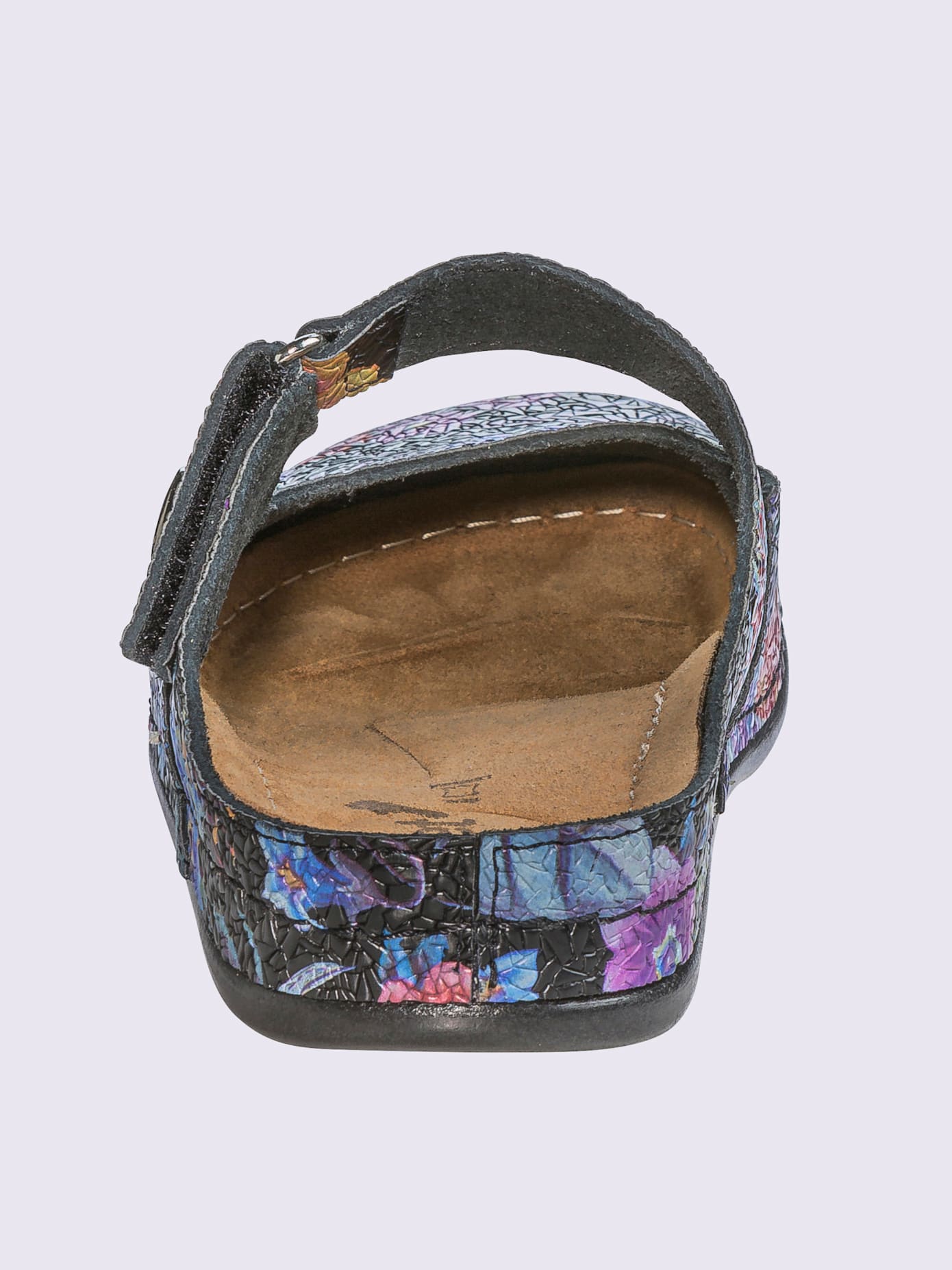 Chaussons cuir vachette gaufré