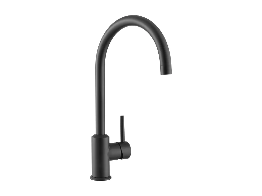 Cecipa max Robinet de Cuisine Mitigeur de Cuisine Rotatif à 360°Mitigeur Évier à Eau Froide et Chaude avec Barboteur démotable, Noir,EU Modèle
