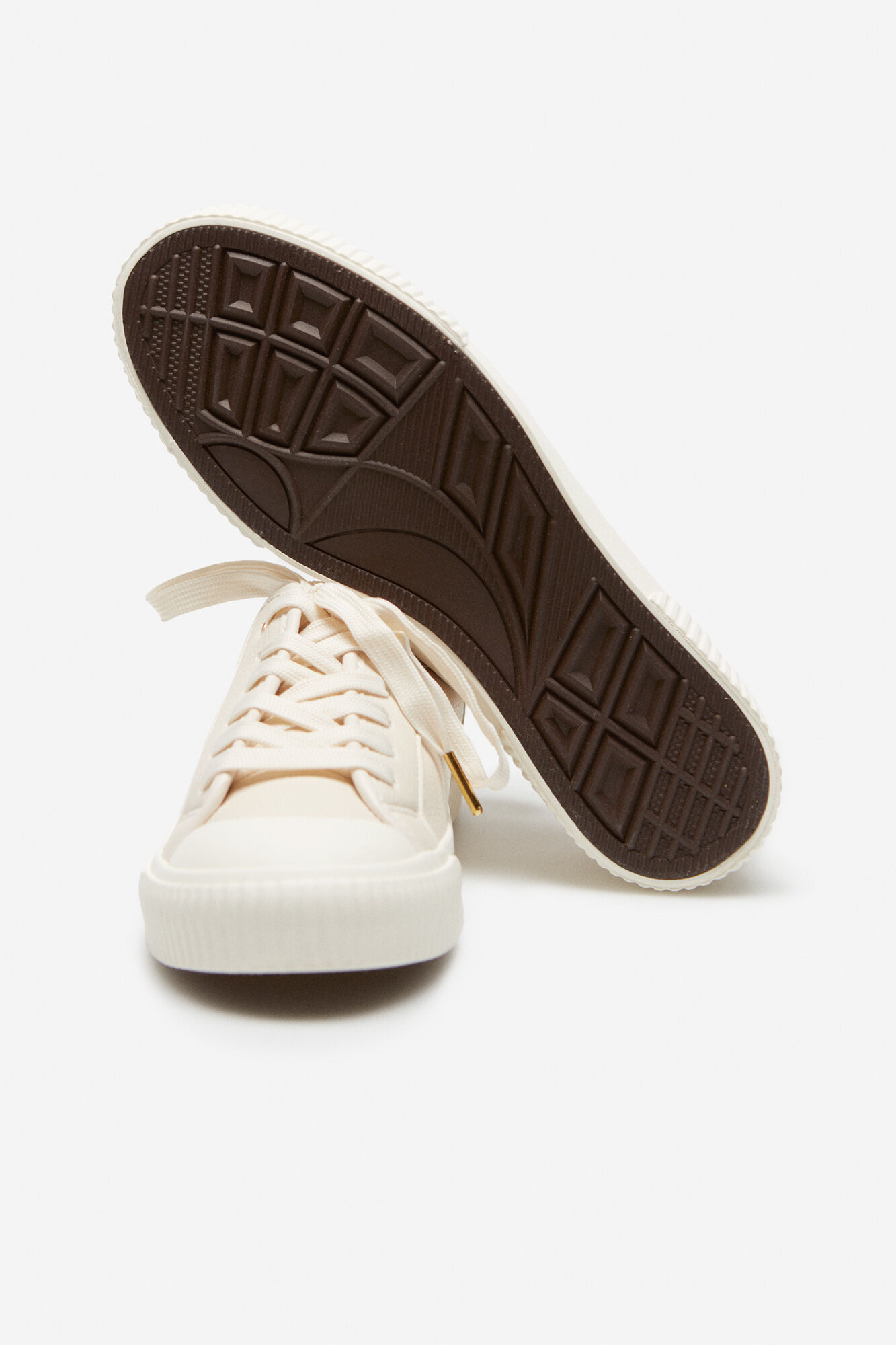Zapatilla suela de goma - Marfil