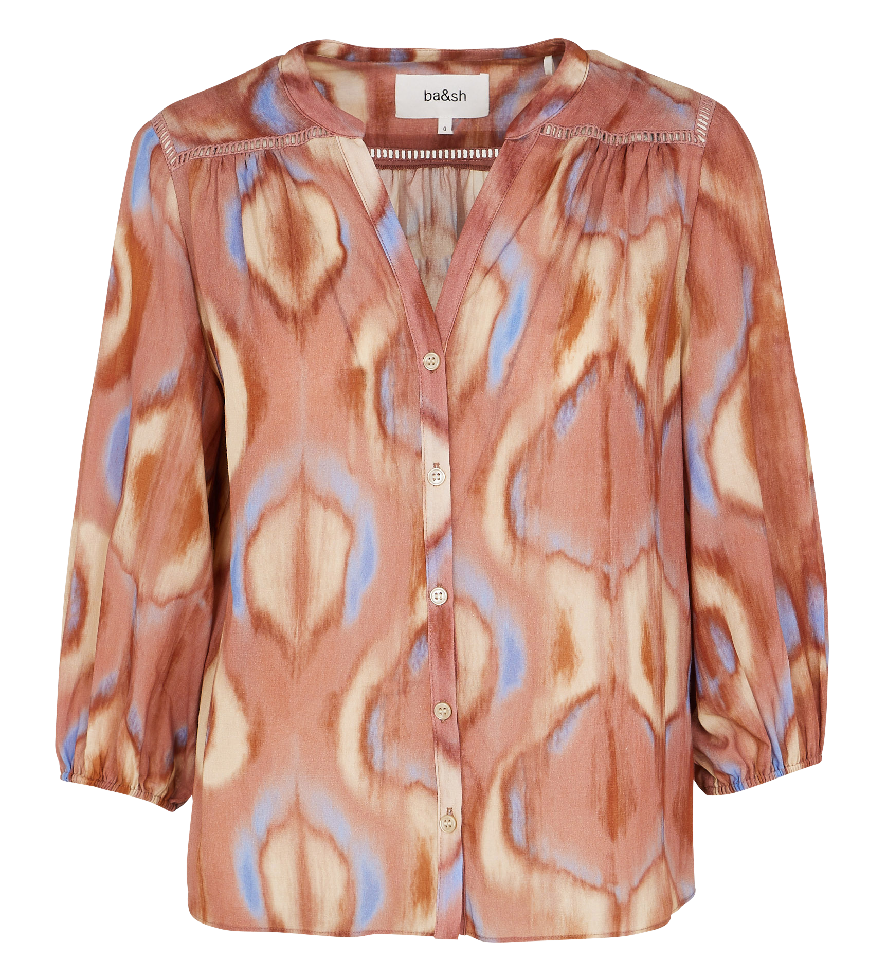 COBBY - Blouse col V en coton | Multicolore