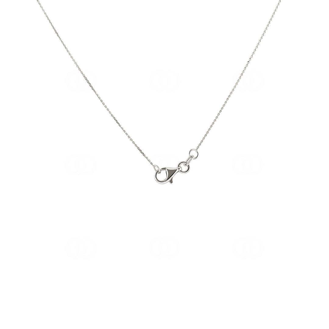 Collier mit Anhänger 750/18 K Weissgold mit Diamanten 0.22 ct H/si