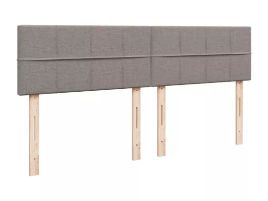 Sommier tapissier avec matelas Taupe 200x200 cm Tissu