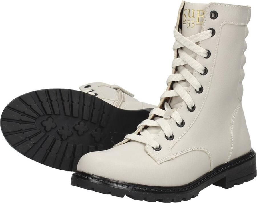 Sub55 Veterschoen hoog Veterschoen hoog Gebroken wit