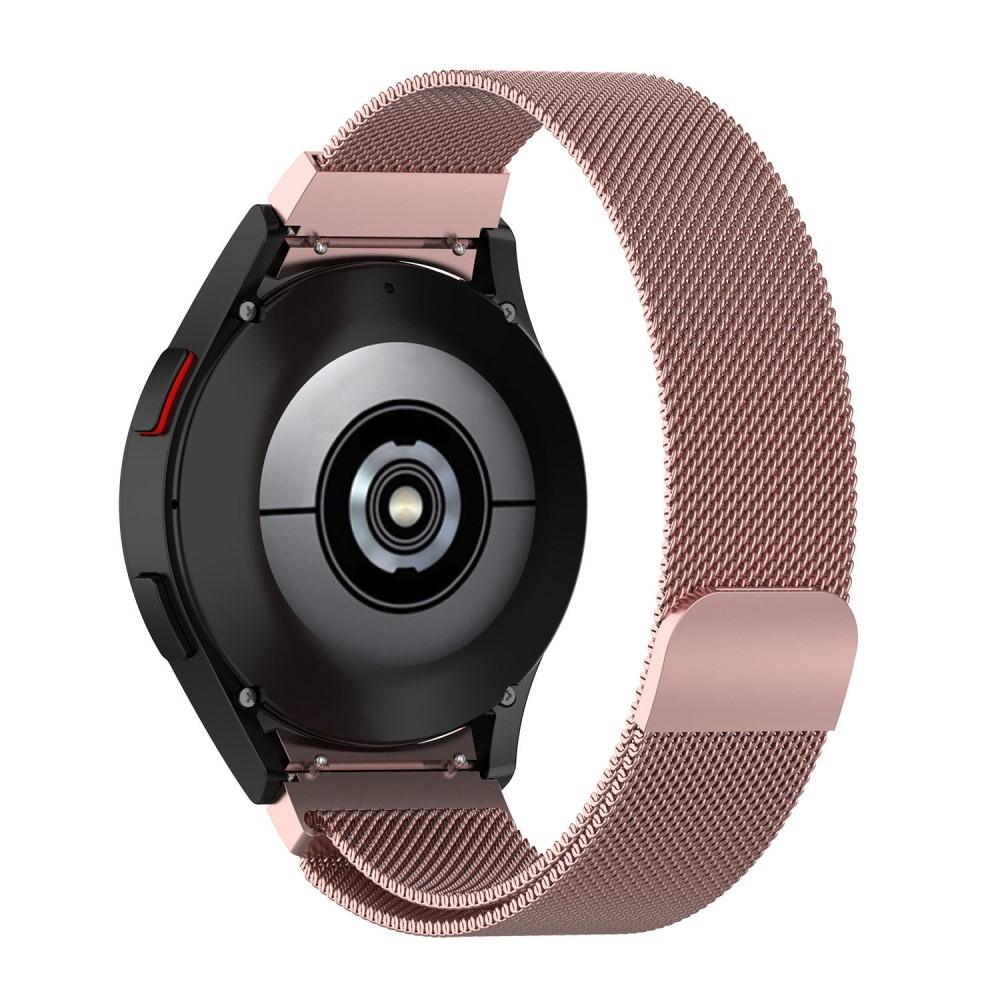 Galaxy Watch 4 (44/40mm) / Watch 4 Classic (46/42mm) Edelstahl Magnet Armband Milanaise (Gelenkumfang: 170-260mm) - Pink