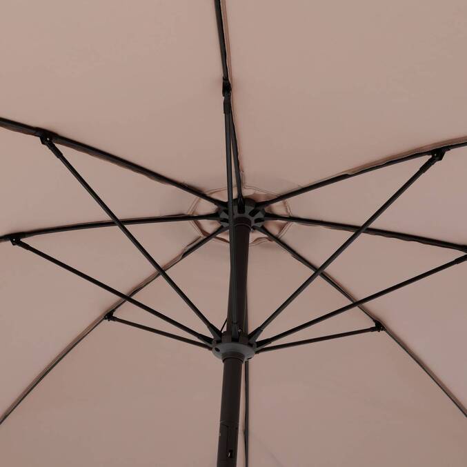 Parasol droit rond SISKO Taupe