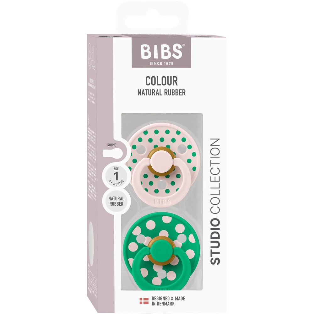 Køb Bibs Petal/Cactus Sut Studio Colour 2-Pak Polka Latex