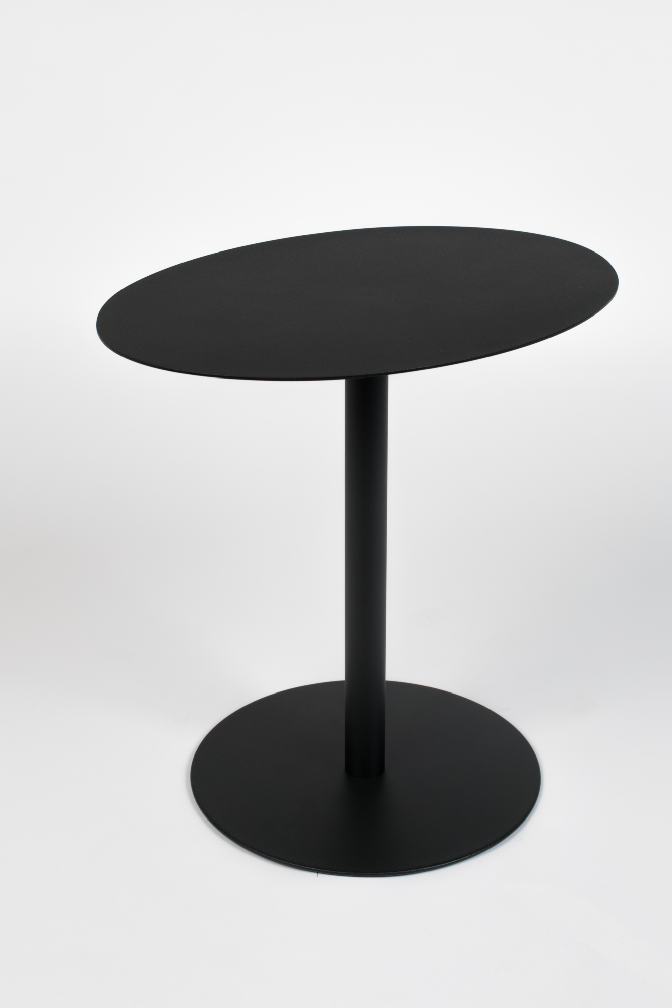 Bijzettafel Snow rond zwart S