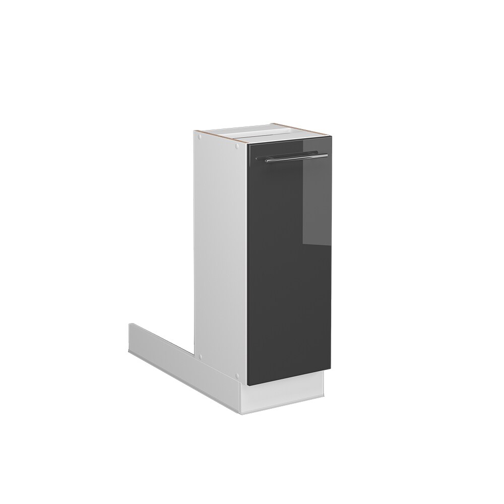 Vicco Regalinselunterschrank Küchenschrank Küchenmöbel Fame-Line Weiß Anthrazit 30 cm modern Hochglanz Küche Einbauküche Kücheninsel Drehtür Einlegeboden Blende Küchenunterschrank Küchenzeile