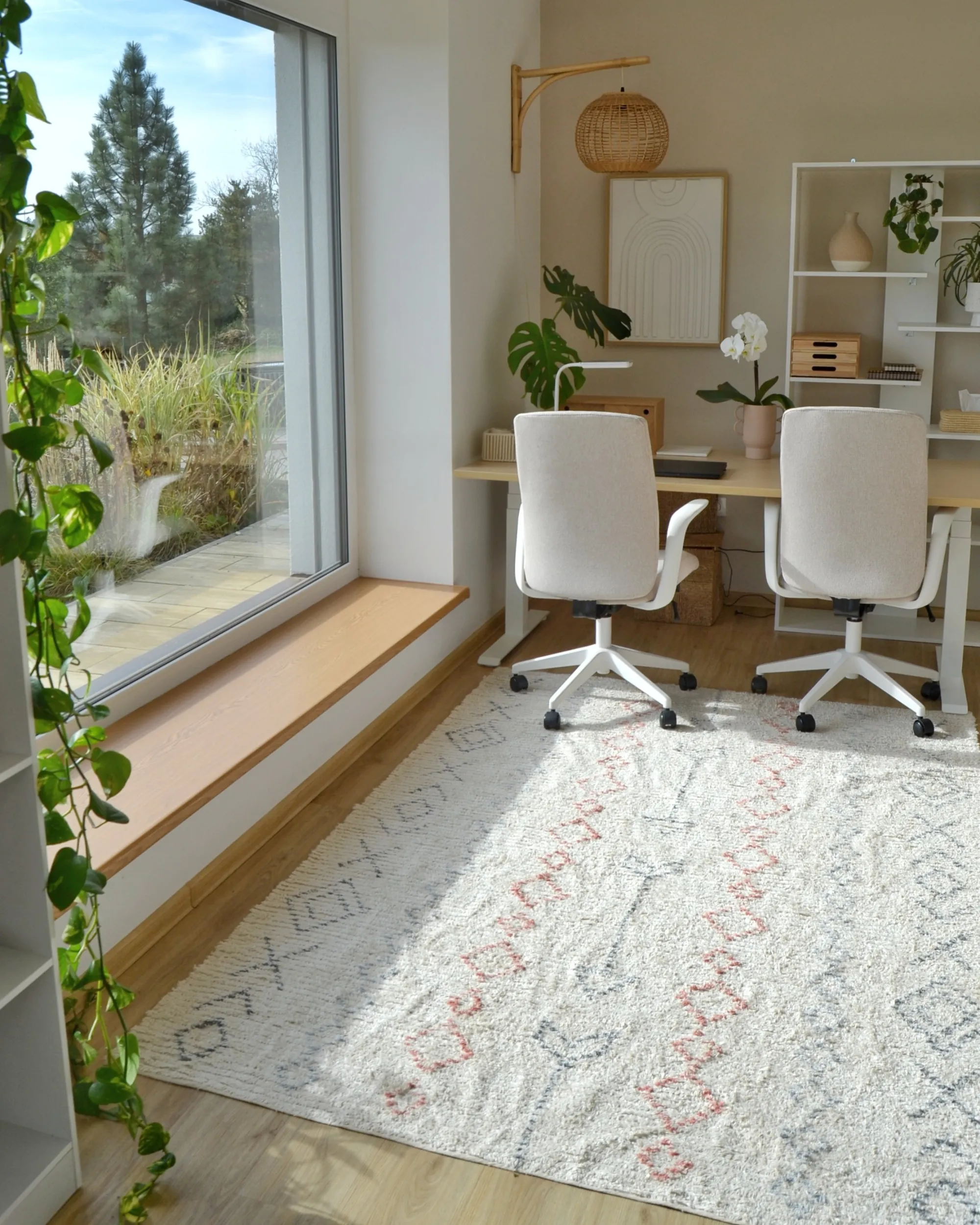 Vloerkleed DISPUR Beige 160 x 230 cm Katoen