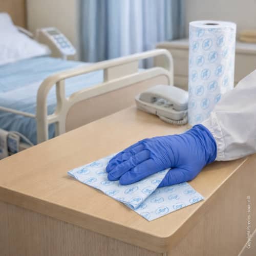 Essuyage microfibre usage unique Disporoll bleu 25 x 33 cm Decitex