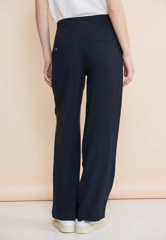 Loose Fit Viskosehose - deep blue