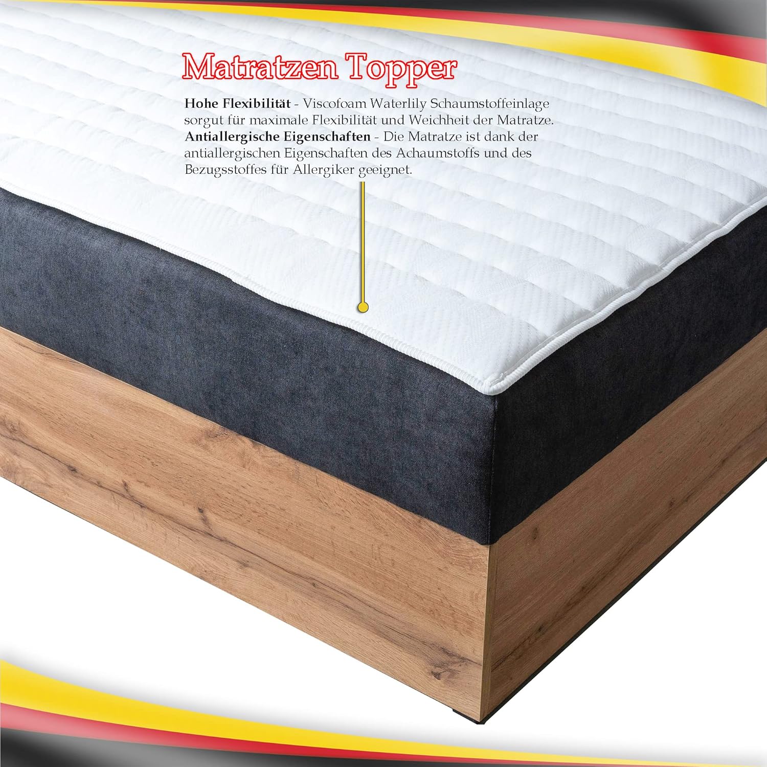 Furnistar Boxspringbett LOFT 1-180x200cm Braun. Doppelbett mit Bonellmatratze, Bettkasten, Topper, Kopfteil.